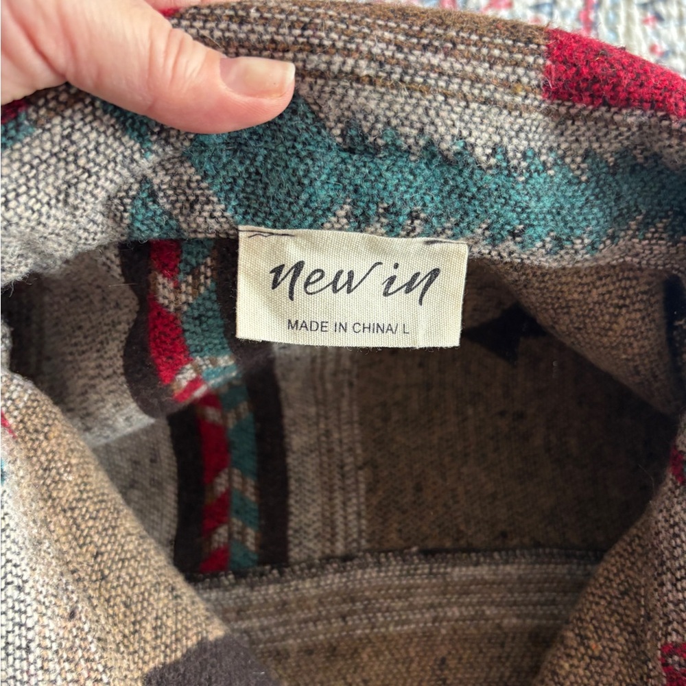 Aztec Print Blanket Jacket - Picture 7 of 13